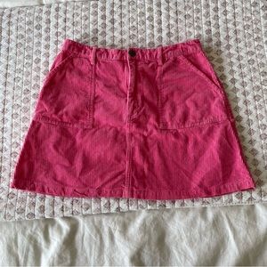 Bubble gum pink corduroy mini skirt Lucy and Yak